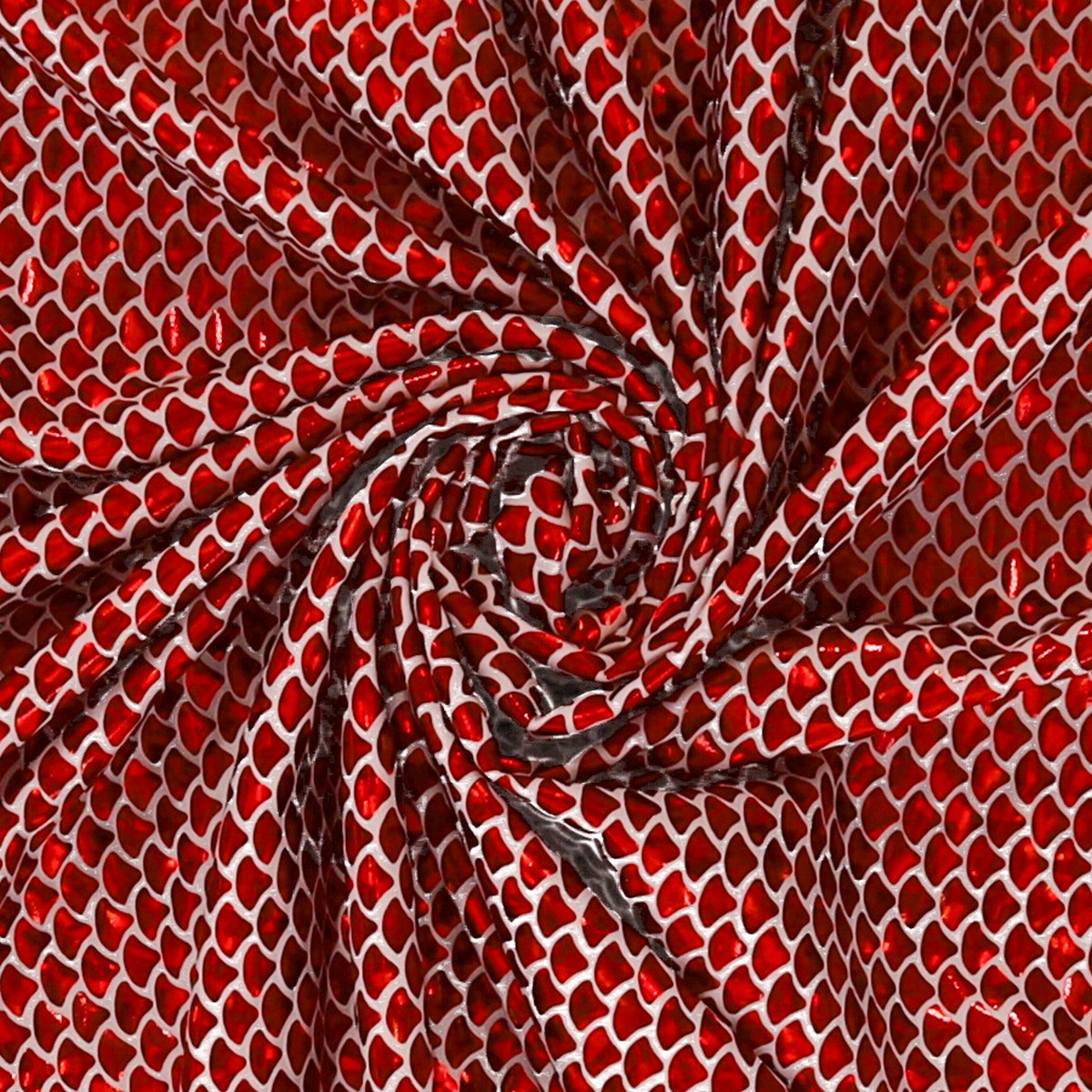 Lycra Fantasia Squamata Piccola Rosso
