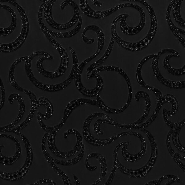Lycra Fantasia Fasci Glitter - Disegno 1 - al Metro - Nero Glitter Nero