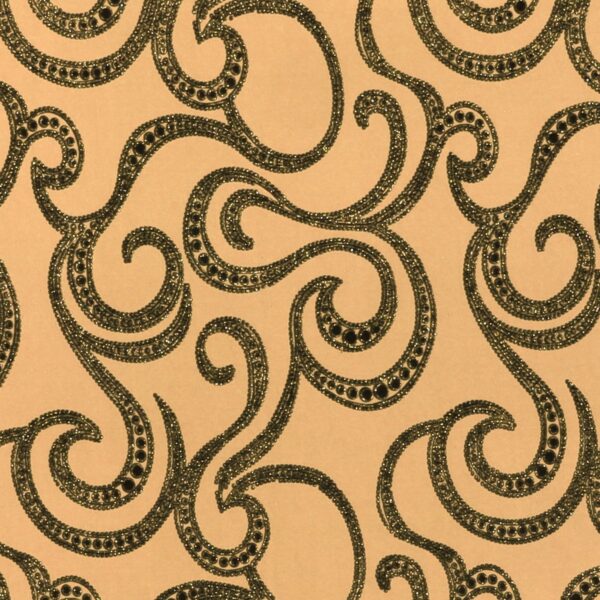 Lycra Fantasia Fasci Glitter - Disegno 1 - al Metro - Carne Glitter Oro