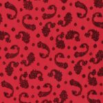 Lycra Fantasia Cashmere Glitter - Disegno 2 - al Metro - Rosso Glitter Rosso