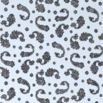 Lycra Fantasia Cashmere Glitter - Disegno 2 - al Metro - Bianco Glitter Argento