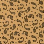 Lycra Fantasia Cashmere Glitter - Disegno 2 - al Metro - Carne Glitter Oro