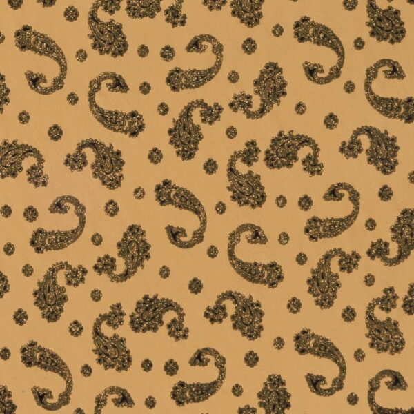 Lycra Fantasia Cashmere Glitter - Disegno 2 - al Metro - Carne Glitter Oro