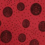 Lycra Fantasia Esfera Glitter - Disegno 3 - al Metro - Rosso Glitter Rosso