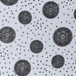 Lycra Fantasia Esfera Glitter - Disegno 3 - al Metro - Bianco Glitter Argento
