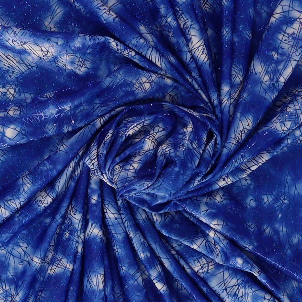 Lycra Fantasia Graffio Laminato Royal