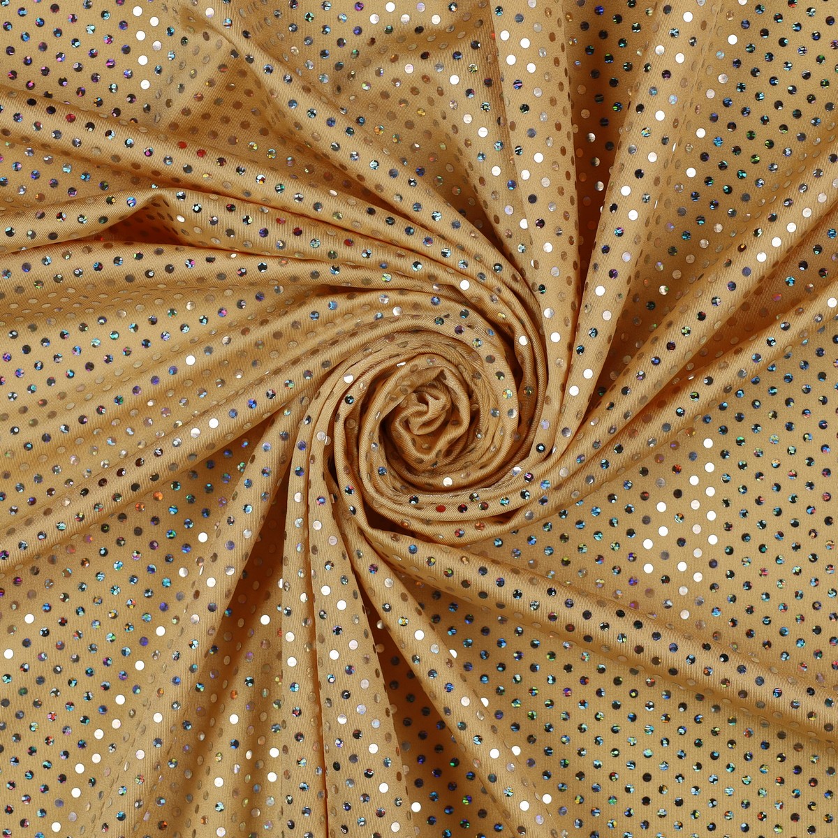 Lycra Fantasia Lux Carne Paillettes Argento