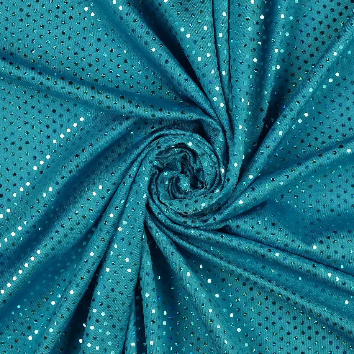 Lycra Fantasia Lux Turchese Paillettes Turchese