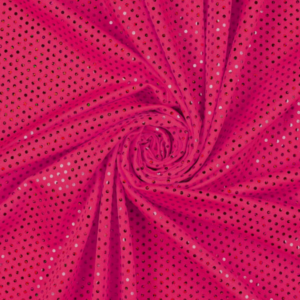 Lycra Fantasia Lux - al Metro - Fucsia Paillettes Fucsia