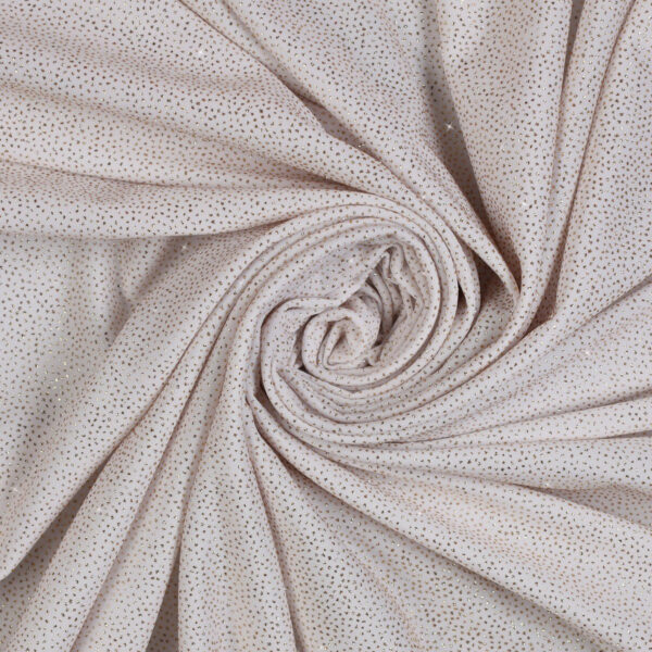 Lycra Fantasia Polvere di Stelle - al Metro - Bianco Glitter Oro