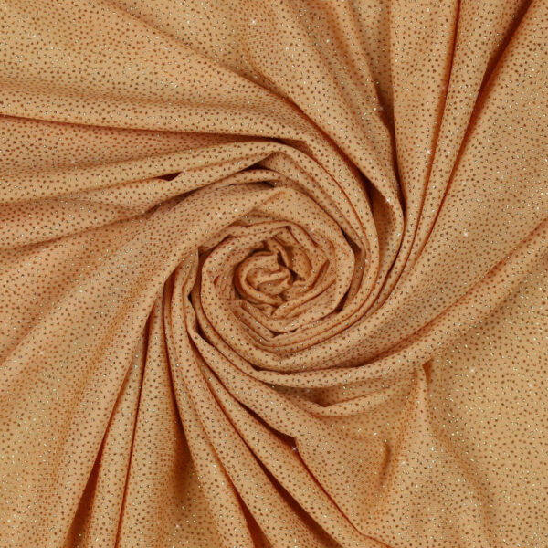 Lycra Fantasia Polvere di Stelle - al Metro - Carne Glitter Oro