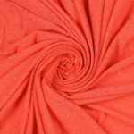 Lycra Fantasia Polvere di Stelle - al Metro - Corallo Fluo Glitter Fucsia