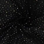 Tessuto Maglina Lurex con Paillettes Big & Small Madreperla - Nero - Mezzo Metro