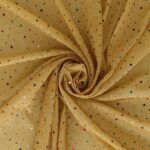 Tessuto Maglina Lurex con Paillettes Big & Small Multicolor - Oro - Mezzo Metro
