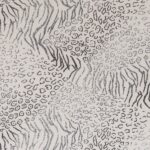 Lycra Fantasia Animalier Multi Glitter- al Metro - Bianco Glitter Argento / Nero