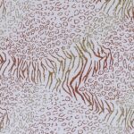 Lycra Fantasia Animalier Multi Glitter Bianco Glitter Oro / Bronzo