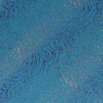 Lycra Fantasia Animalier Multi Glitter- al Metro - Turchese Glitter Argento / Blu / Azzurro