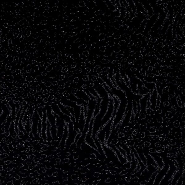 Lycra Fantasia Animalier Multi Glitter- al Metro - Nero Glitter Nero