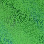Lycra Fantasia Animalier Multi Glitter- al Metro - Verde Fluo Glitter Smeraldo