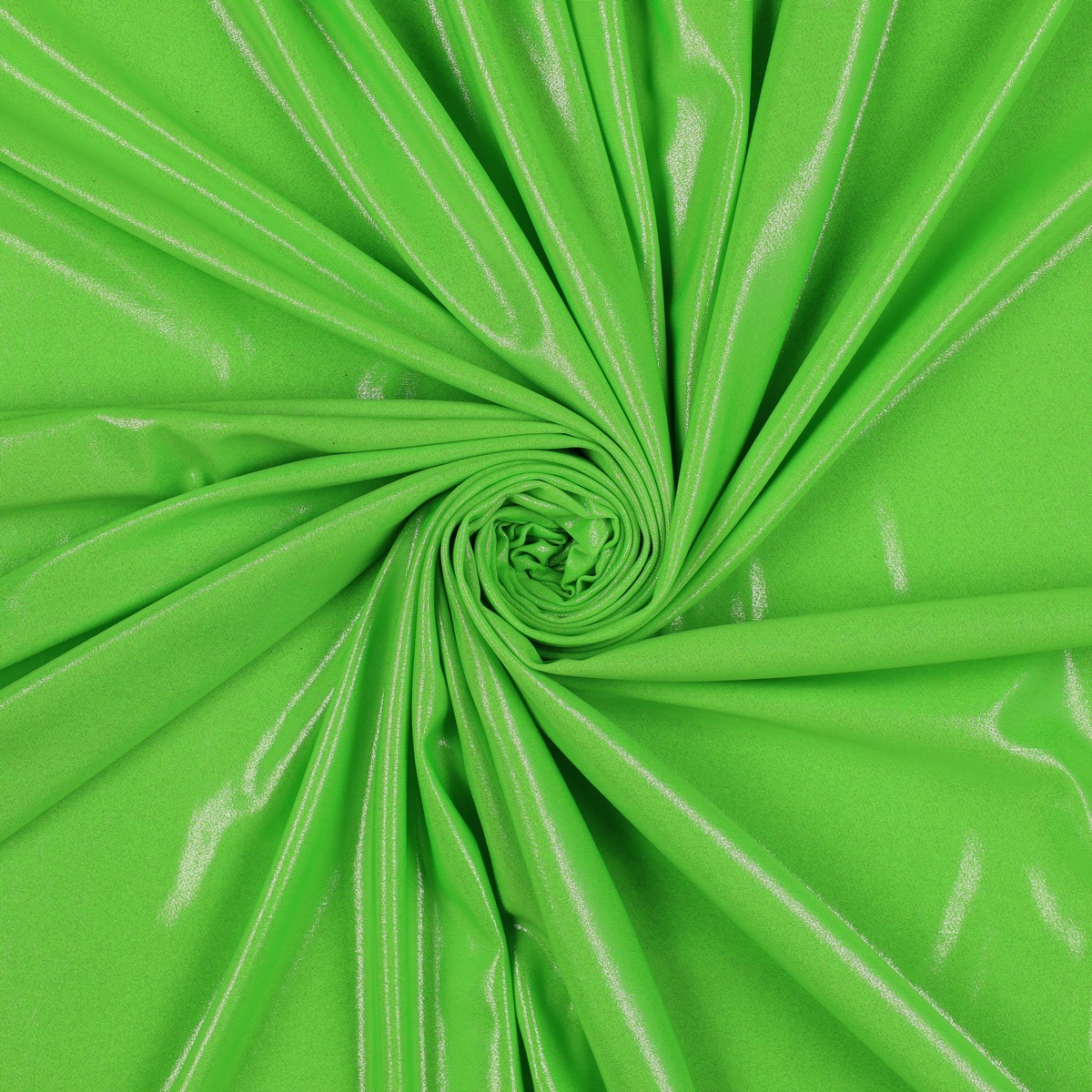 Lycra Fantasia Effetto Acqua Verde Fluo effetto Argento
