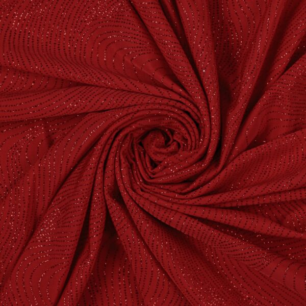 Lycra Fantasia Glitter Eurovision - al Metro - Rosso Glitter Rosso