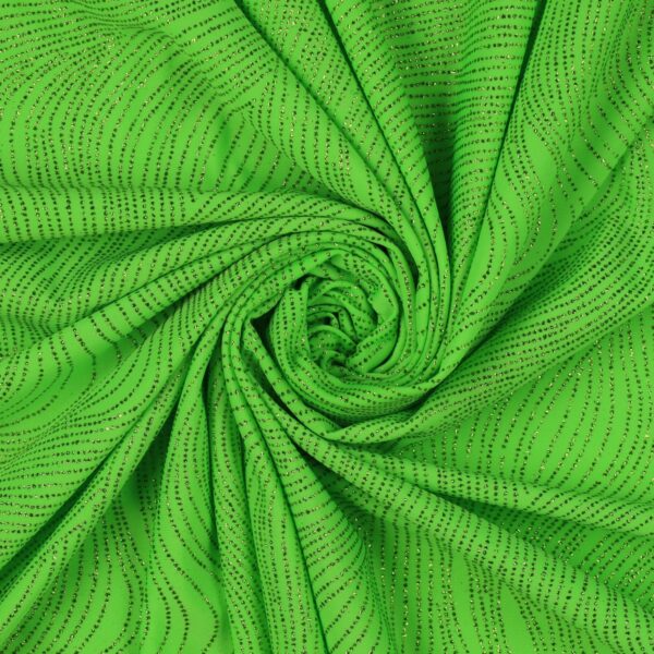 Lycra Fantasia Glitter Eurovision - al Metro - Verde Fluo Glitter Verde
