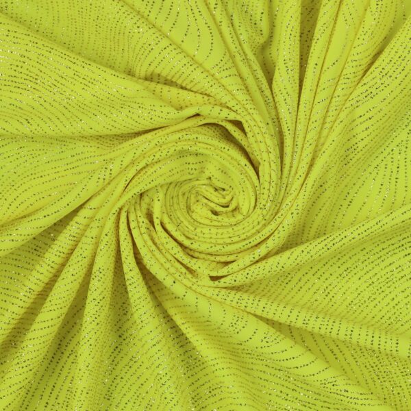 Lycra Fantasia Glitter Eurovision - al Metro - Giallo Fluo Glitter Oro