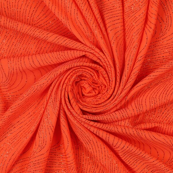 Lycra Fantasia Glitter Eurovision - al Metro - Arancio Fluo Glitter Arancio