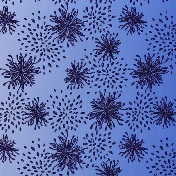 Lycra Fantasia Sfumata Glitter Dis. 3 - al Metro - Blu Royal Glitter Blu