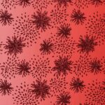 Lycra Fantasia Sfumata Glitter Dis. 3 - al Metro - Rosso Glitter Rosso