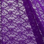 Tessuto Pizzo (Merletto) Floreale - 4332 - al Metro - Viola