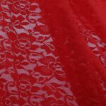 Tessuto Pizzo (Merletto) Bielastico Orchidea - al Metro - Rosso