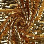 Tessuto Paillettes Cancan Oro