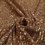 Tessuto Paillettes su Tulle Elastico - al Metro - Oro