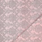 Velluto Bielastico Glitter Giglio Veneziano - al Metro - Rosa Glitter Argento