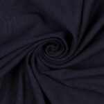 Tessuto Maglina Bielastica di Cotone Garzata - al Metro - Blu Navy