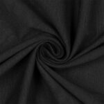 Tessuto Maglina Bielastica di Cotone Garzata - al Metro - Nero