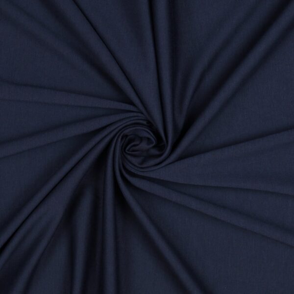 Tessuto Jersey Punto Roma Barbara - Blu Navy - Mezzo Metro