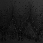 Tulle Elastico Fantasia Pavone - al Metro - Nero Glitter Nero