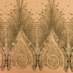 Tulle Elastico Fantasia Pavone - al Metro - Carne Glitter Argento