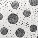 Tulle Elastico Fantasia Esfera Floccato Glitter - Disegno 2 - al Metro - Bianco Glitter Argento