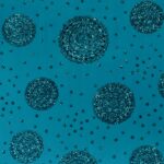 Tulle Elastico Fantasia Esfera Floccato Glitter - Disegno 2 - al Metro - Turchese Glitter Turchese