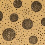 Tulle Elastico Fantasia Esfera Floccato Glitter - Disegno 2 - al Metro - Carne Glitter Oro