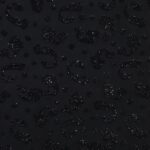 Tulle Elastico Fantasia Cashmere Floccato Glitter - Disegno 3 - al Metro - Nero Glitter Nero