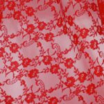 Tessuto Pizzo (Merletto) Comfort p.300 - al Metro - Rosso