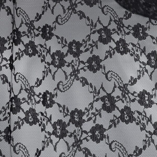 Tessuto Pizzo (Merletto) Comfort p.300 - al Metro - Nero