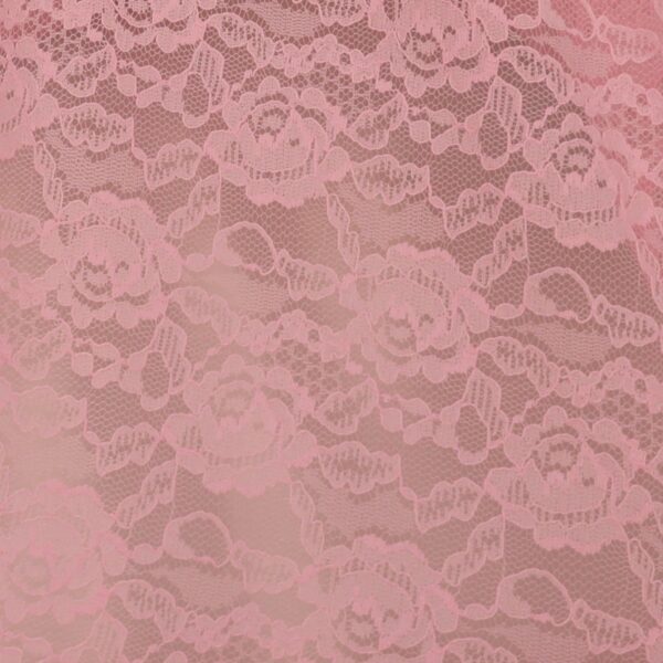 Tessuto Pizzo (Merletto) Comfort p.343 - al Metro - Rosa Chiaro