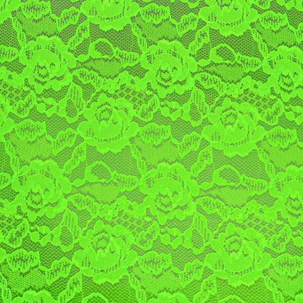 Tessuto Pizzo (Merletto) Comfort p.343 - al Metro - Verde Fluo