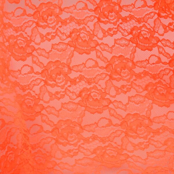 Tessuto Pizzo (Merletto) Comfort p.343 - al Metro - Arancio Fluo