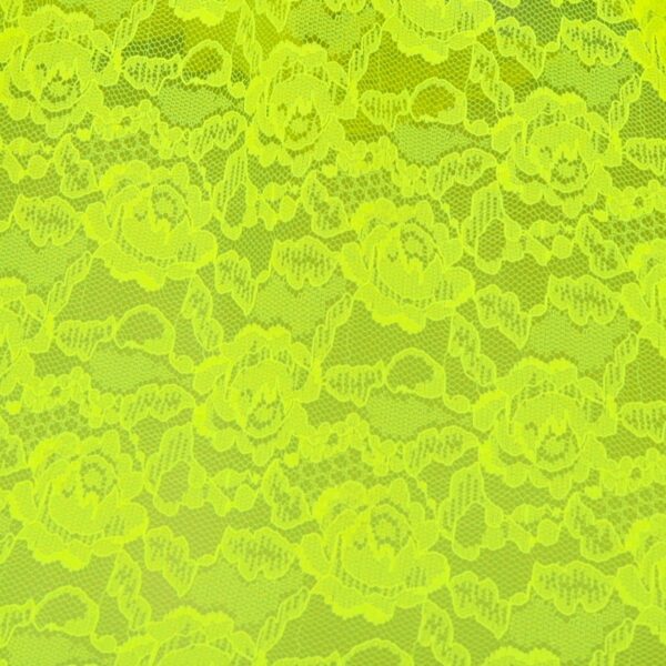 Tessuto Pizzo (Merletto) Comfort p.343 - al Metro - Giallo Fluo